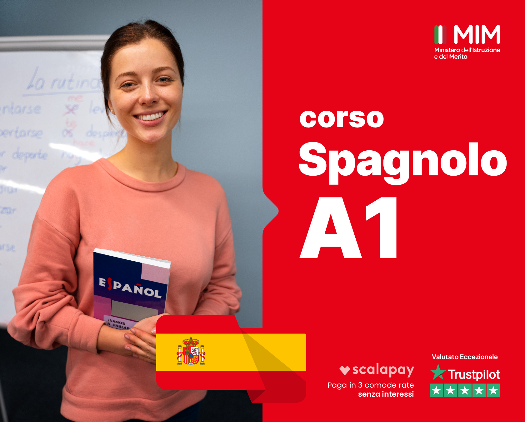 Corso di Spagnolo Livello A1 tenuto da docente madrelingua