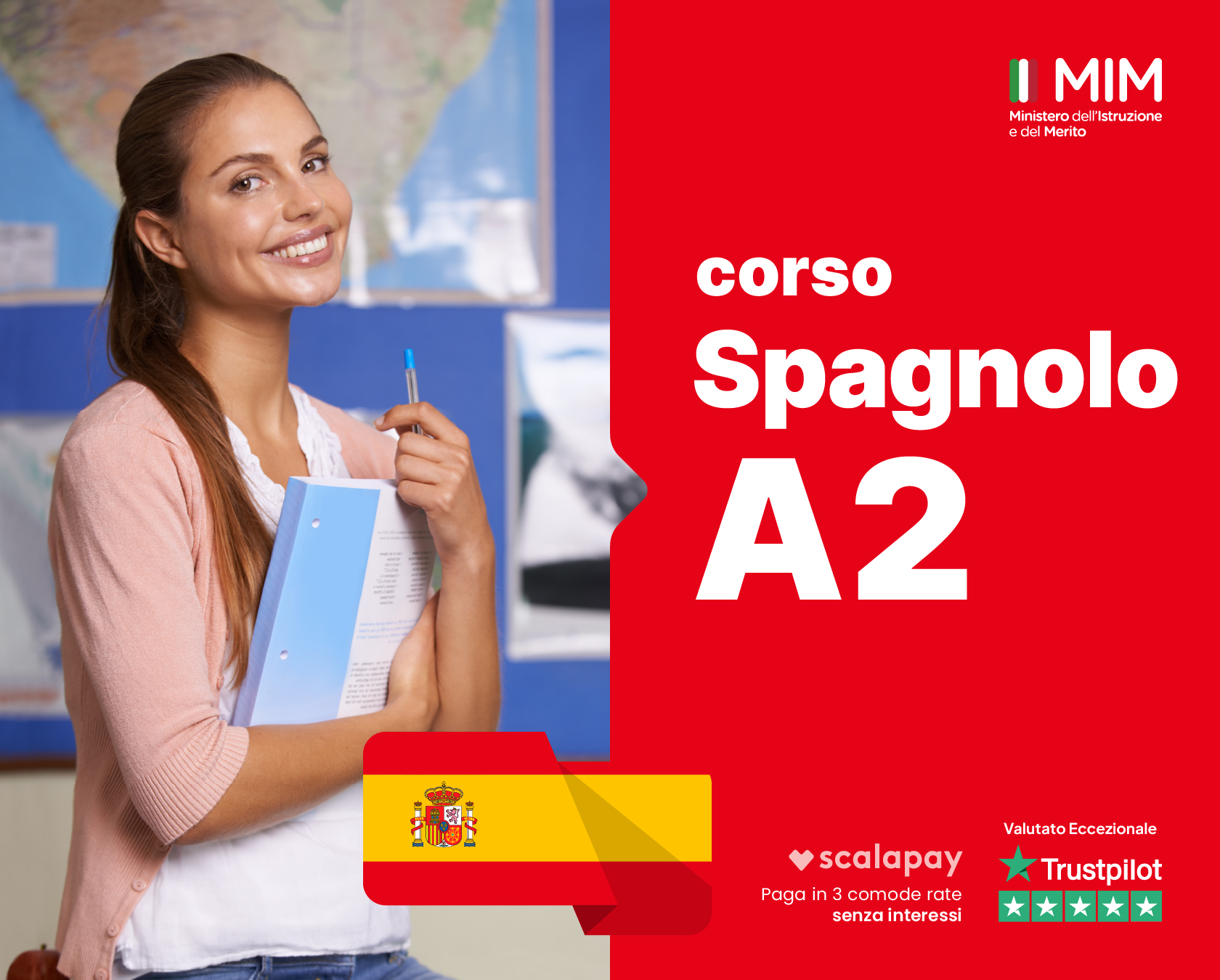 Corso di Spagnolo Livello A2 tenuto da docente madrelingua