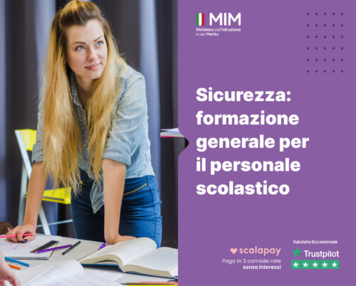 Sicurezza: formazione generale per il personale scolastico