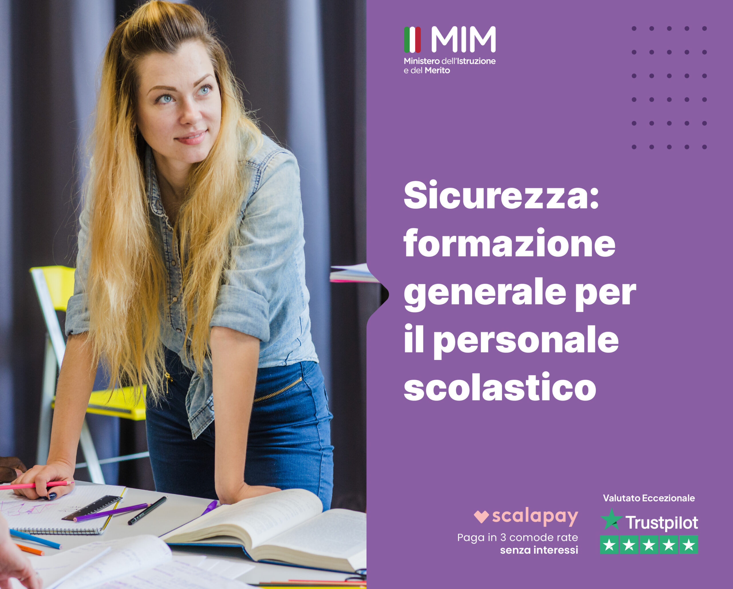 Sicurezza: formazione generale per il personale scolastico