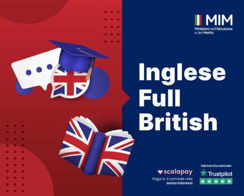 Pacchetto Inglese: – Corso di formazione British a scelta tra i livelli B1, B2, C1, C2 – Certificazione British Institute riconosciuta dal MiM – Secondo tentativo d’esame