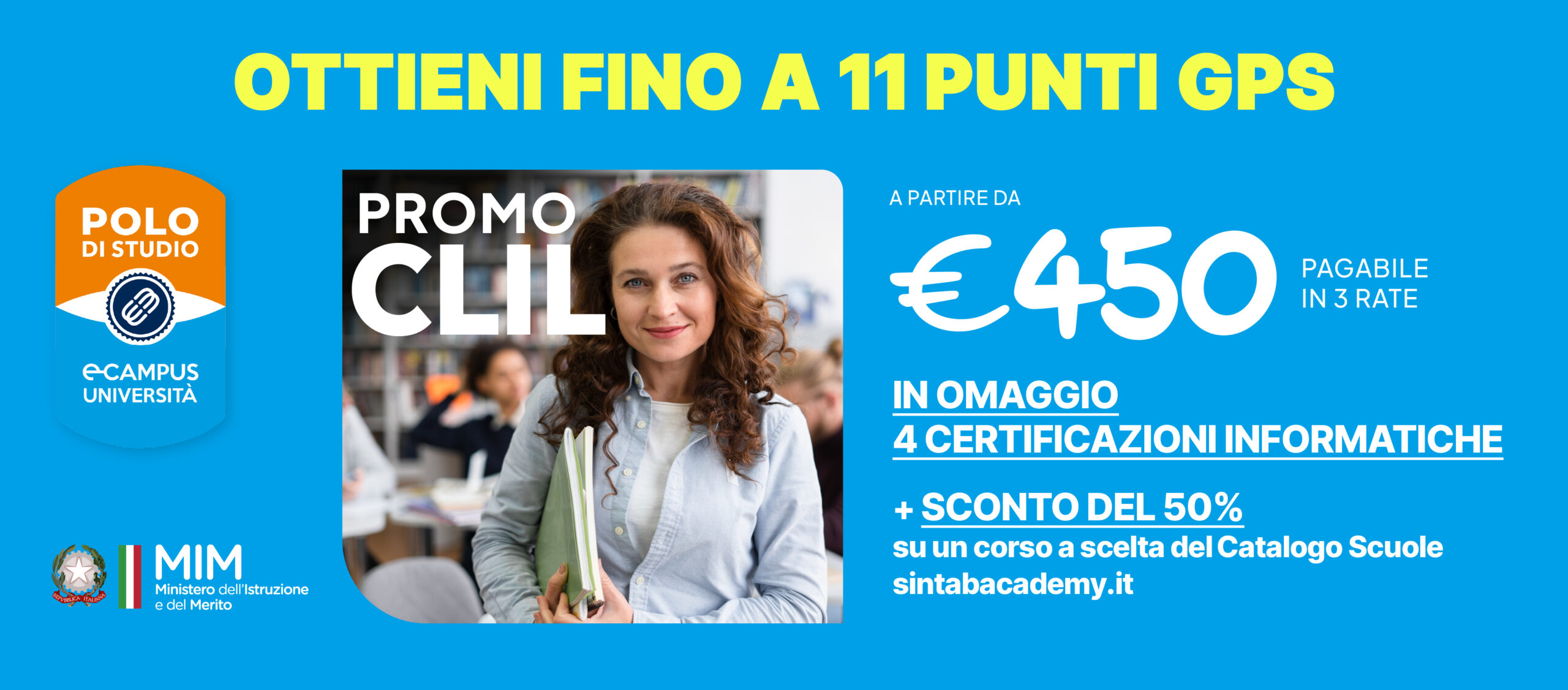Promo CLIL ottieni fino a 11 Punti GPS - ecampus