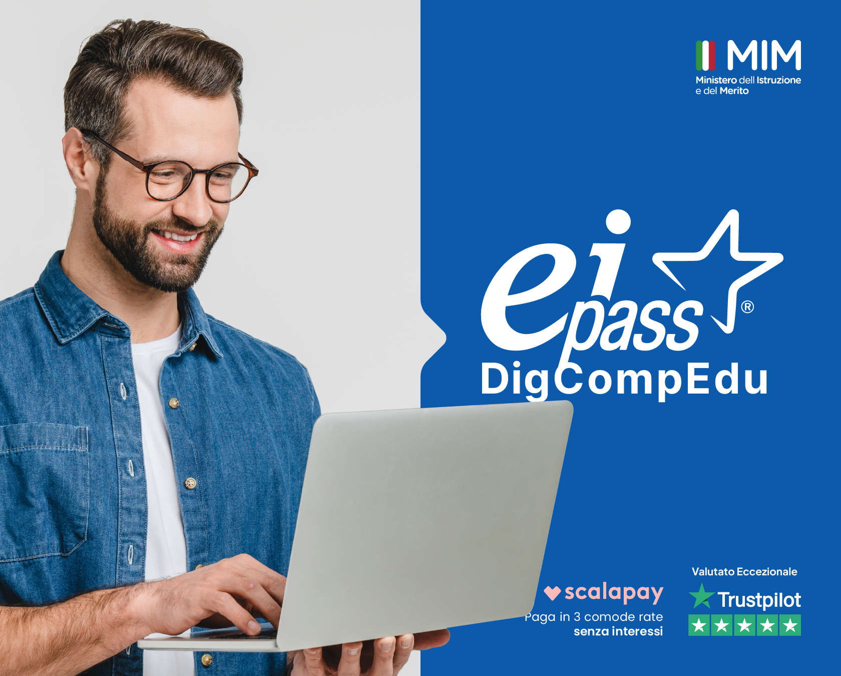 EIPASS DigCompEdu Certificazione accreditata ad Accredia in linea con il DigCompEdu, il framework europeo che definisce le competenze digitali dei docenti.