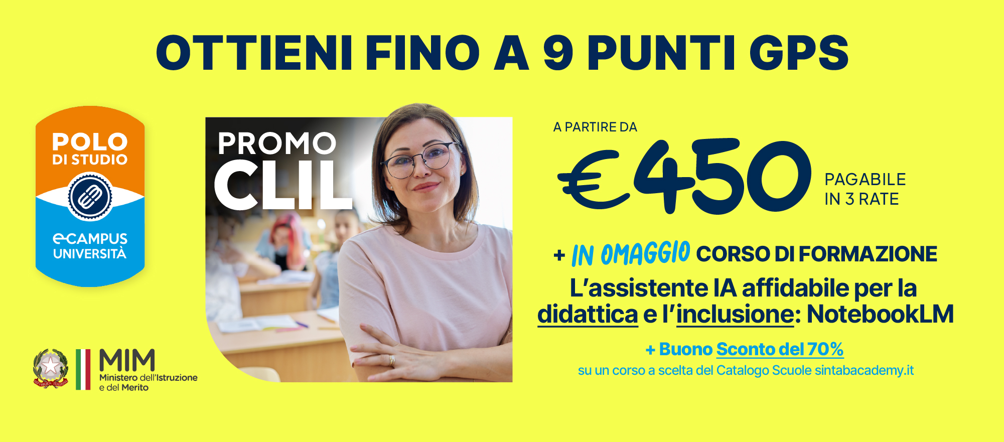 Promo CLIL ottieni fino a 9 Punti per le graduatorie GPS