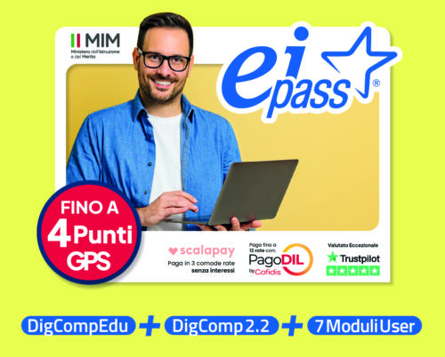 Promo eiPass Accredia GPS2026 DigCompEdu DigComp 2.2 7 Moduli User