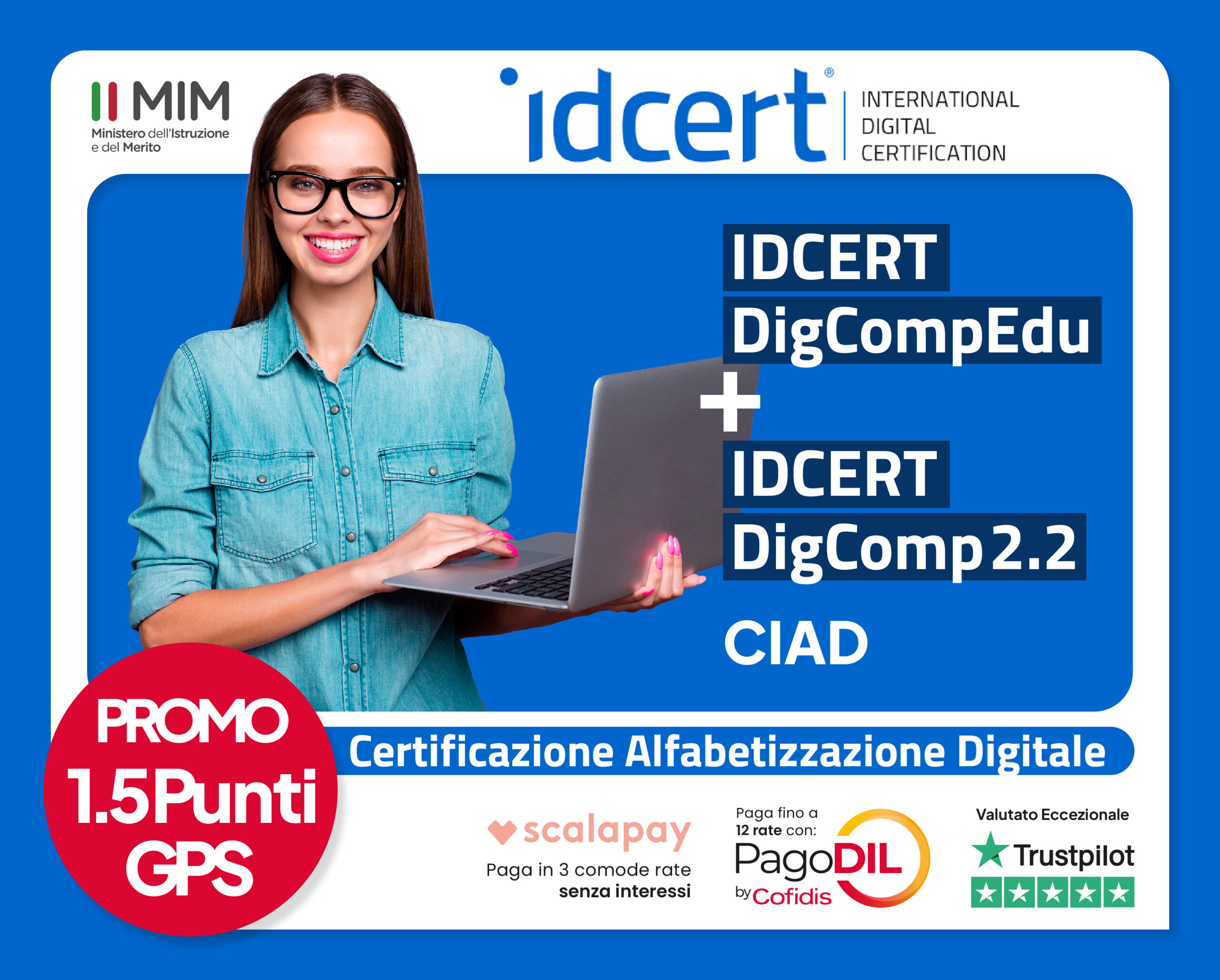 Promo idCert Accredia digcompedu digcomp 2.2 1,5 Punti GPS