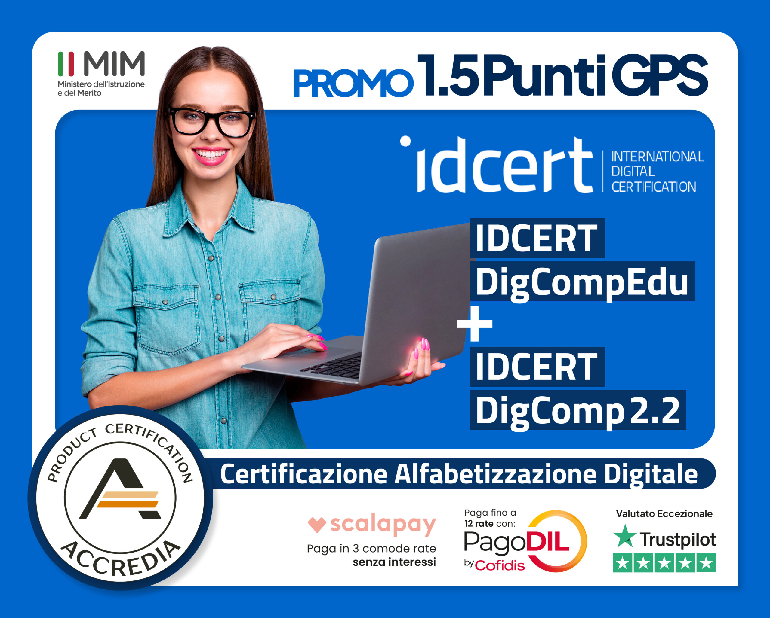 Promo 1,5 Punti GPS 2026 DigCompEdu DigComp2.2 - Accredia MiM